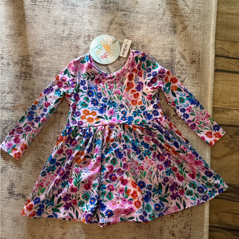 Little Sleepies Sweet Pea Play Twirl Dress w/ body suit 12-18mo